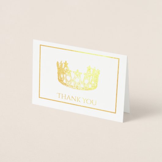 Dorée Mini carte Couronne Gold Foil (Devant)
