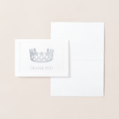 Dorée Mini carte de note Silver Foil Crown (Affichage)