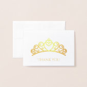 Dorée Mini carte Foil Tiara (Devant avec enveloppe)