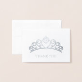 Dorée Mini carte Foil Tiara (Devant avec enveloppe)