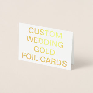 Dorée Mini carte Gold personnalisée de mariage