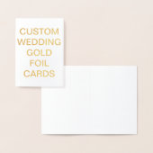 Dorée Mini carte Gold personnalisée de mariage (Affichage)