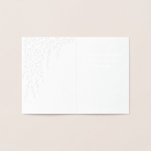 Dorée Mini carte Mariage Willow (Intérieur)