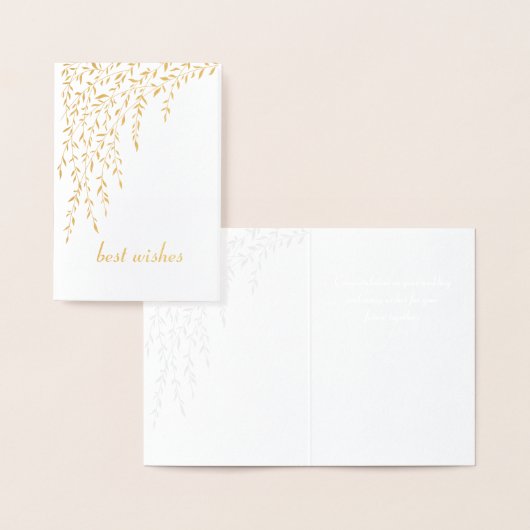 Dorée Mini carte Mariage Willow (Affichage)