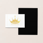 Dorée Mini carte Merci Gold Foil Crown (Affichage)