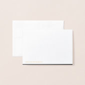 Dorée Mini carte Merci Gold Foil Crown (Derrière avec enveloppe)