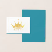 Dorée Mini carte Merci Gold Foil Crown (Affichage)