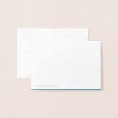Dorée Mini carte Merci Gold Foil Crown (Derrière avec enveloppe)
