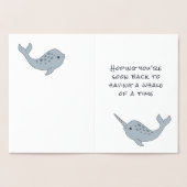 Dorée Narwhal Obtenir Baleine Bientôt Carte Foil (Intérieur)