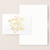 Dorée Nous vous souhaitons un joyeux Noël carte en alumi (Affichage)