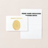 Dorée "OEufs de Pâques" Carte de Pâques (Affichage)