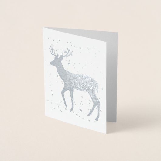 Dorée Oh Deer, c'est le Carte photo Foil de Noël (Devant)