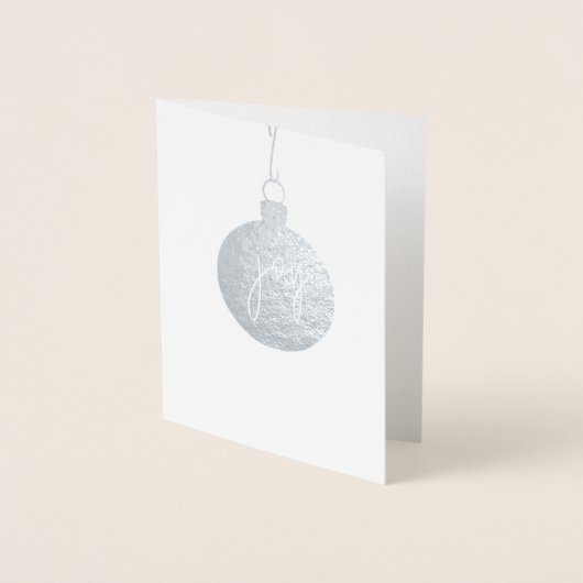 Dorée ORNAMENT JOY Carte de vacances Silver (Devant)
