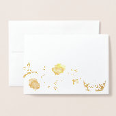 Dorée Pageant Couronne & Vine Rose Carte de remerciement (Devant avec enveloppe)