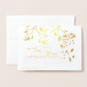 Dorée Peace Glitzy Carte de vacances avec Doe et Buck (Derrière avec enveloppe)