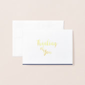 Dorée Penser à votre carte Foil (Devant avec enveloppe)