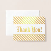 Dorée Personnalisable "Merci !" Carte (Devant avec enveloppe)