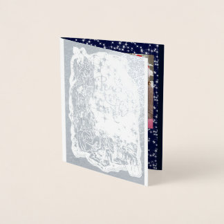 Dorée Photo Nativité PAIX sur la Terre carte de Noël