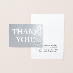 Dorée Pile argenté "MERCI !" Carte