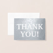 Dorée Pile argenté "MERCI !" Carte (Devant avec enveloppe)