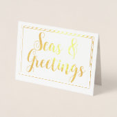 Dorée Plage Noël Starfish Seas n Carte de voeux (Devant)