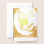 Dorée "Quant à moi et ma maison carte à huile (Derrière avec enveloppe)