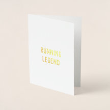 Running Legend félicitations bonne carte de chance