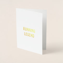 Dorée Running Legend félicitations bonne carte de chance