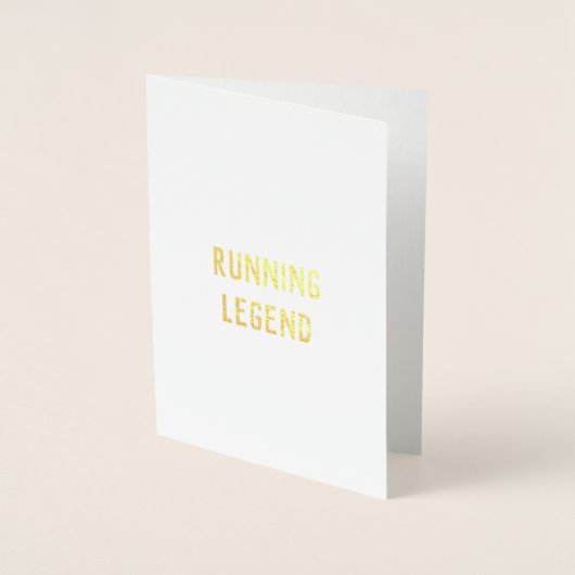 Dorée Running Legend félicitations bonne carte de chance (Devant)