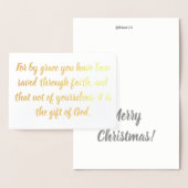 Dorée Savée par Grace Ephesians Joyeux Noël Carte Foil (Affichage)