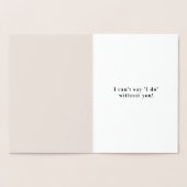 Dorée Seras-Tu Ma Carte De Proposition D'Épouse (Intérieur)