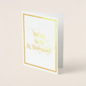 Dorée Seras-Tu Ma Carte Jr Bridesmaid Gold Foil (Devant)