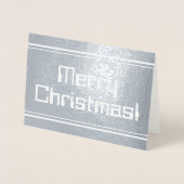 Dorée Silver Foil "Joyeux Noël !" Carte (Devant)