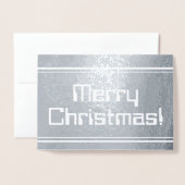 Dorée Silver Foil "Joyeux Noël !" Carte (Devant avec enveloppe)