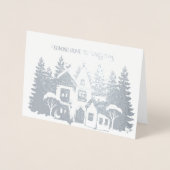 Dorée Silver Foil Personnalisez la carte de Noël (Devant)