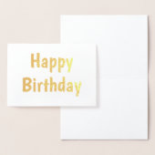 Dorée simple carte de calligraphie d'anniversaire heureu (Affichage)