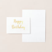 Dorée simple carte de calligraphie d'anniversaire heureu (Affichage)