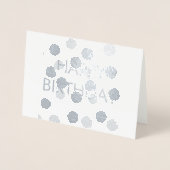 Dorée SIMPLE SIMPLE TEXTE MINIMAL CARTE de jour de naiss (Devant)