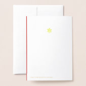 Dorée Snowflakes et Circles Gold Foil Carte de vacances (Derrière avec enveloppe)