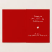 Dorée Snowflo Christmas Tree Foil Carte de vacances (Intérieur)