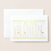 Dorée Soyez ma carte de voeux Valentine Foil (Devant avec enveloppe)
