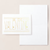 Dorée Soyez ma carte de voeux Valentine Foil (Affichage)