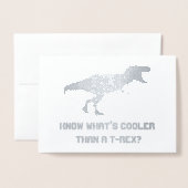 Dorée t-rex carte de remerciements, carte dinosaure (Devant avec enveloppe)