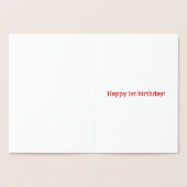 Dorée Téméraire, huile d'or "1 an !" Carte d'anniversair (Intérieur)