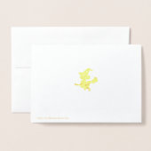 Dorée Trois Petites Sorcières Carte Anniversaire (Derrière avec enveloppe)
