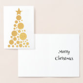 Dorée Twinkle Tree - Carte de voeux Foil (Affichage)