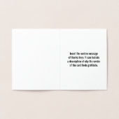 Dorée Un "Merci" élégant et respectable ! Carte (Intérieur)