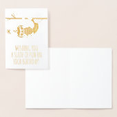 Dorée Un parfum amusant Gold Foil carte d'anniversaire (Affichage)