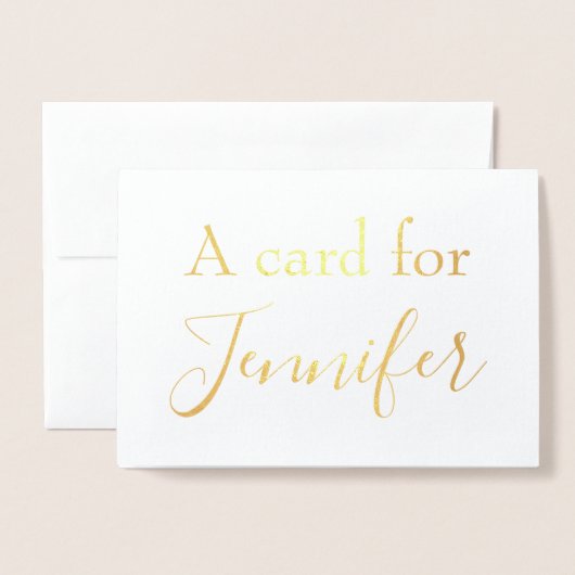 Dorée Une carte pour un être cher (Devant avec enveloppe)