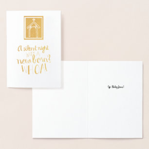 Dorée "Une nuit silencieuse avec un nouveau-né ?" Carte